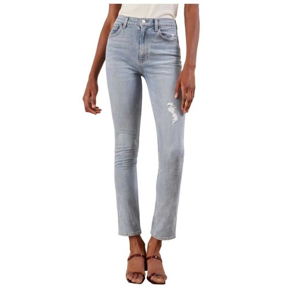 Reformation Hepburn High Rise Jeans in color Ibiza, size 31